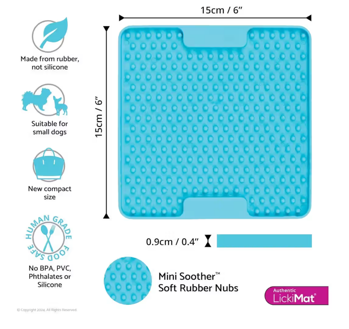 LickiMat Mini Soother – Turquoise